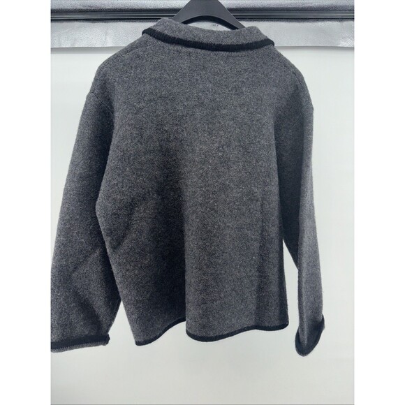 HERMAN GEIST Jacket Gray Wool PL Boiled Wool Double Breasted Sweater Women’s - Picture 7 of 7